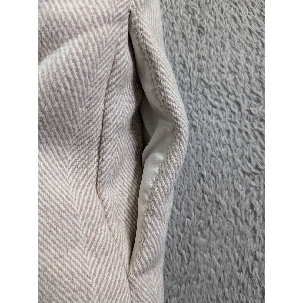 BKE Womens XL Quilted Herringbone Vest Cream Tan Full Zip Puffer - Picture 9 of 10